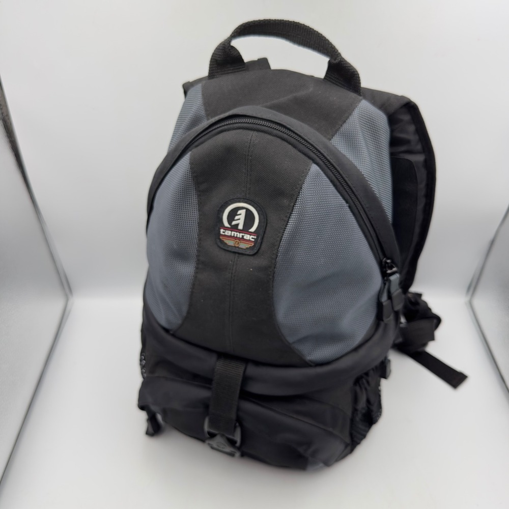Tamrac Camera Backpack Black Grey SAS Strap Accessory System Vintage Medium Bag